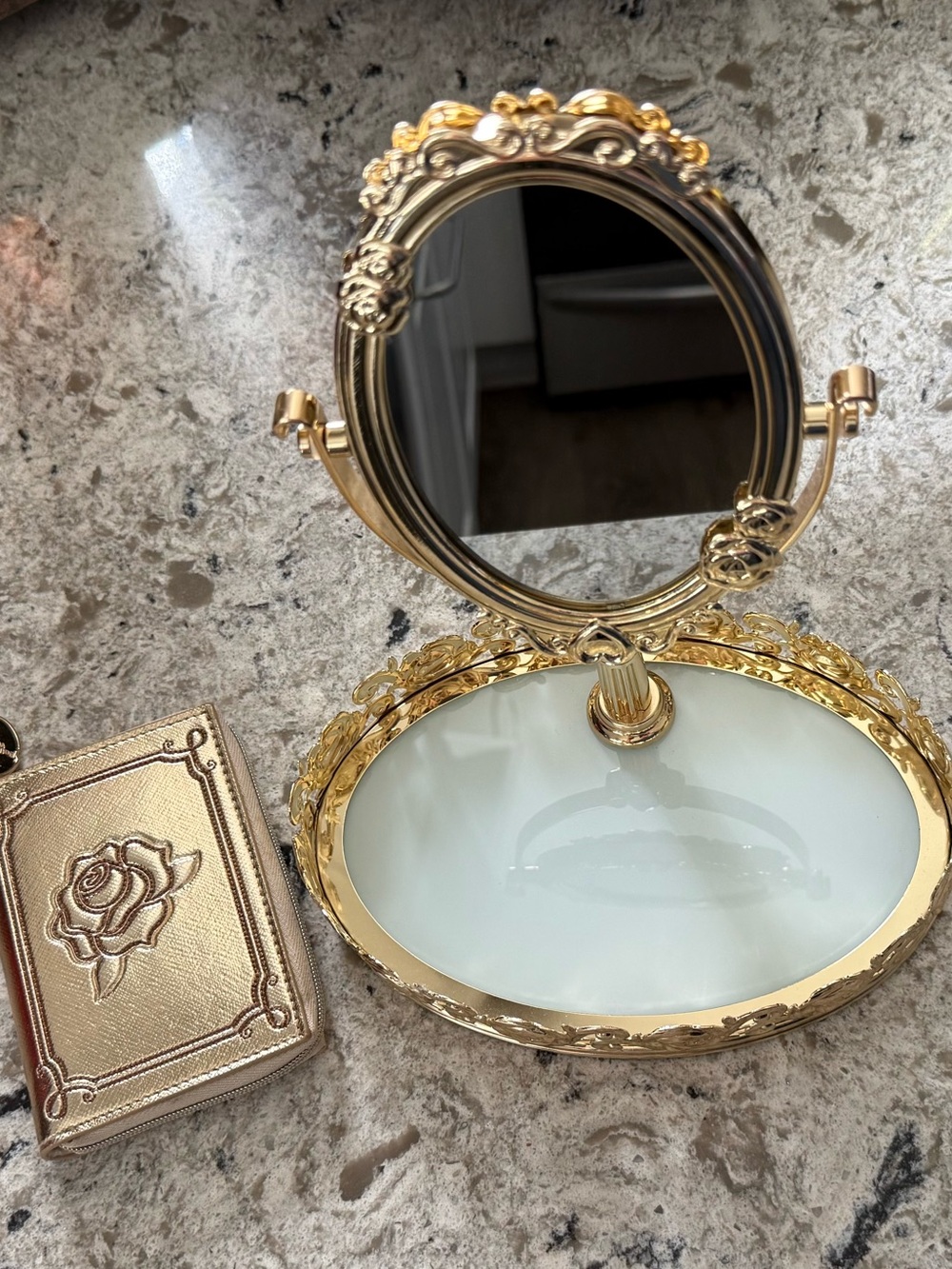BBW Disney Belle Vanity Mirror and Pouch Set